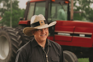 IH International Harvester Logo Straw Cowboy Hat