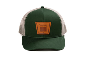 Keystone Oliver Leather Emblem Hat, Green Mesh
