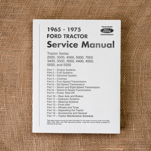 Ford Service Manual for Tractors made in 1965-1975