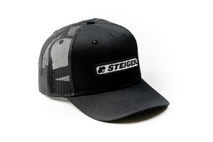 Steiger Logo Hat, Black Mesh, Youth Size
