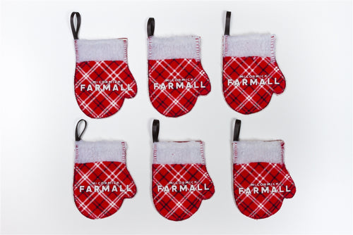 IH Farmall Logo Ornaments, mini mittens