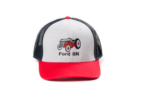 Ford 8N Tractor Hat, Gray and Red