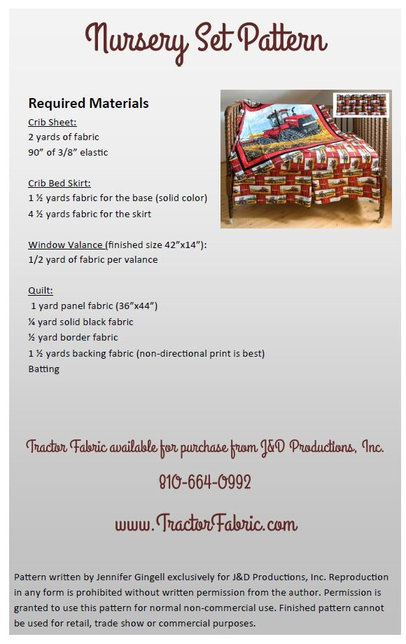 Nursery Set Pattern J&D Productions, Inc.