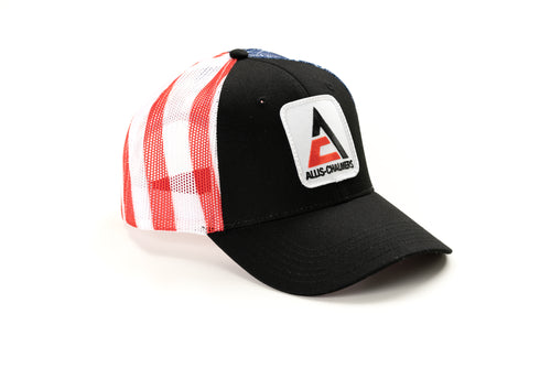 New Allis Chalmers Logo Hat, Flag Mesh