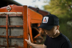 YOUTH -Size New Allis Chalmers Logo Solid Black Hat