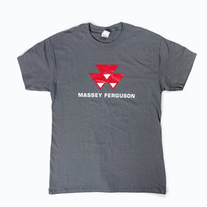 Massey Ferguson Logo T-Shirt, Gray, Adult M and L