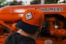 Load image into Gallery viewer, Allis Chalmers Hat, vintage logo, orange and black