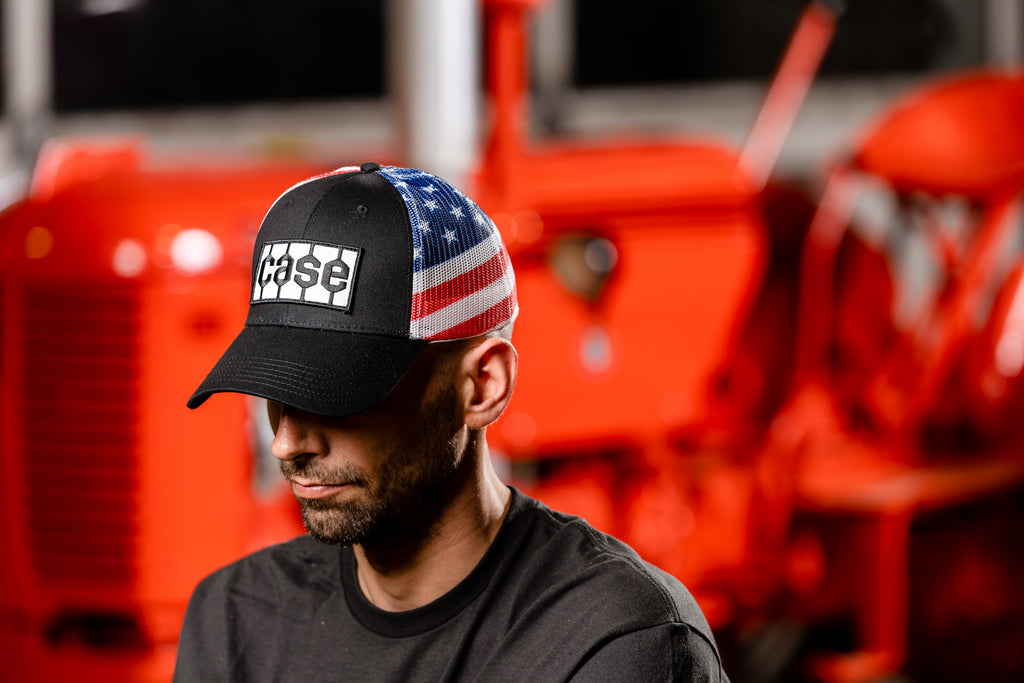 Case Tread Logo Hat, Flag Mesh