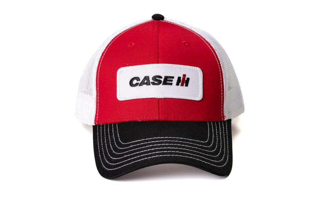 CaseIH Logo Hat, Red with White Mesh Back and Black Brim