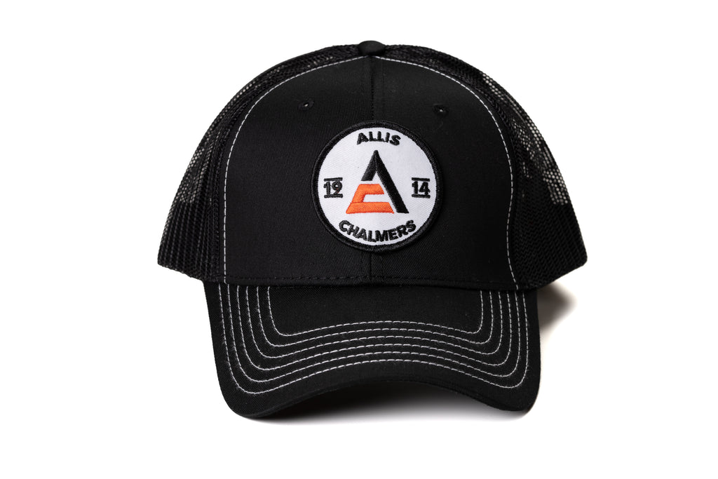 Allis Chalmers Hat, 1914 Logo, Black Mesh