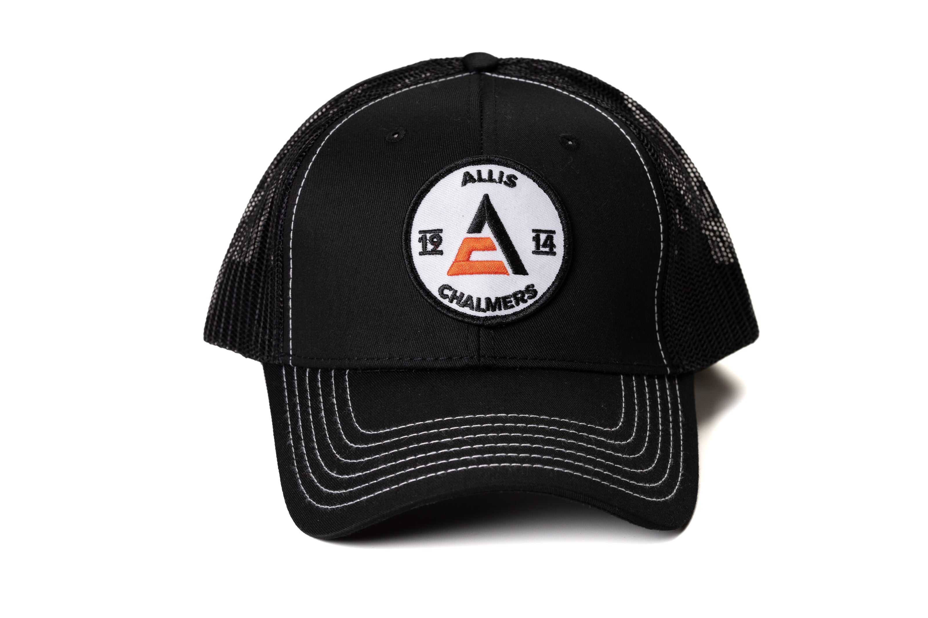 Allis Chalmers Hat, 1914 Logo, Black Mesh
