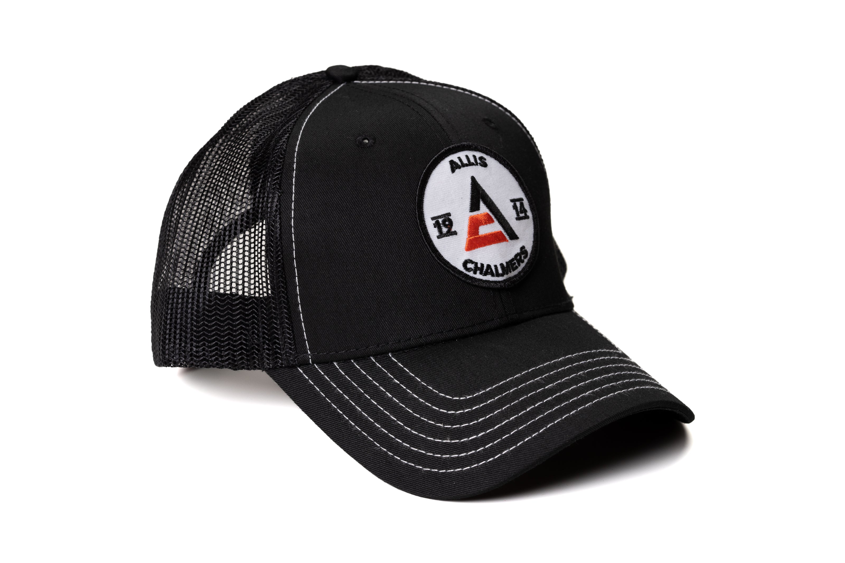 Allis Chalmers Hat, 1914 Logo, Black Mesh