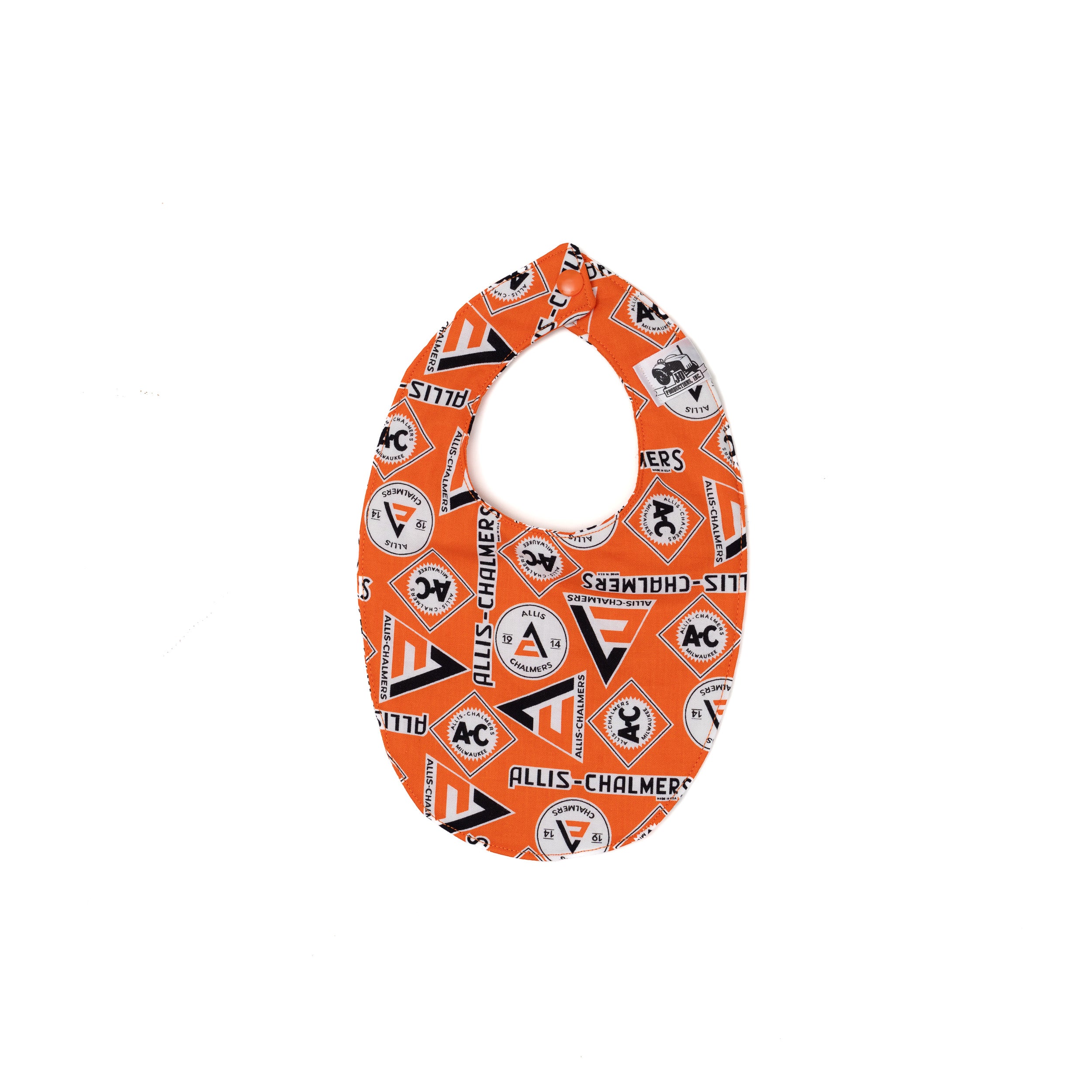 Allis-Chalmers Baby Bib, orange