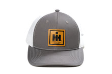 Load image into Gallery viewer, IH Leather Emblem Hat, Gray with White Mesh, Youth-Size