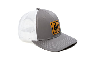 IH Leather Emblem Hat, Gray with White Mesh, Youth-Size