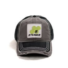 Load image into Gallery viewer, Steiger Logo Hat, Gray and Black Distressed