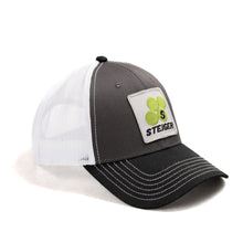 Load image into Gallery viewer, Steiger Logo Hat, Gray with Black Brim and White Mesh Back