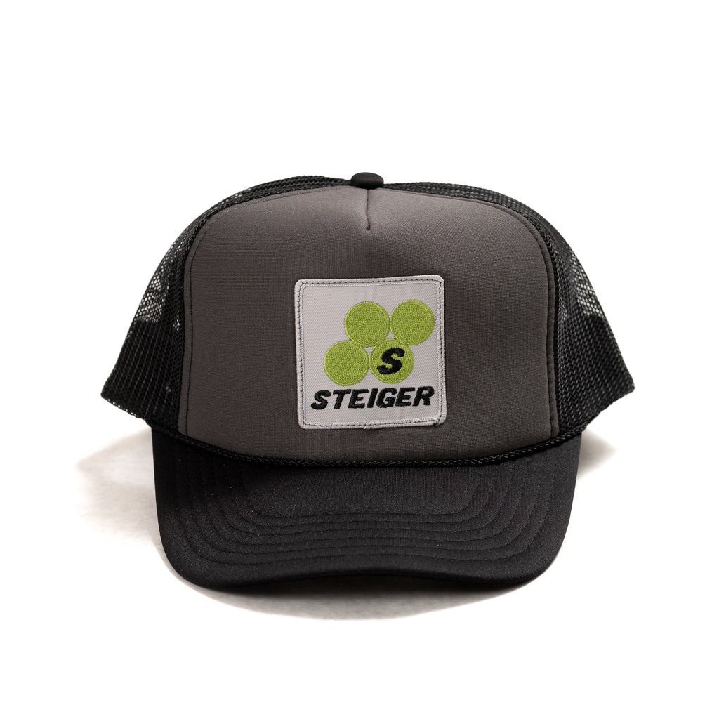 Steiger Logo Hat, Gray/Black Foam Trucker