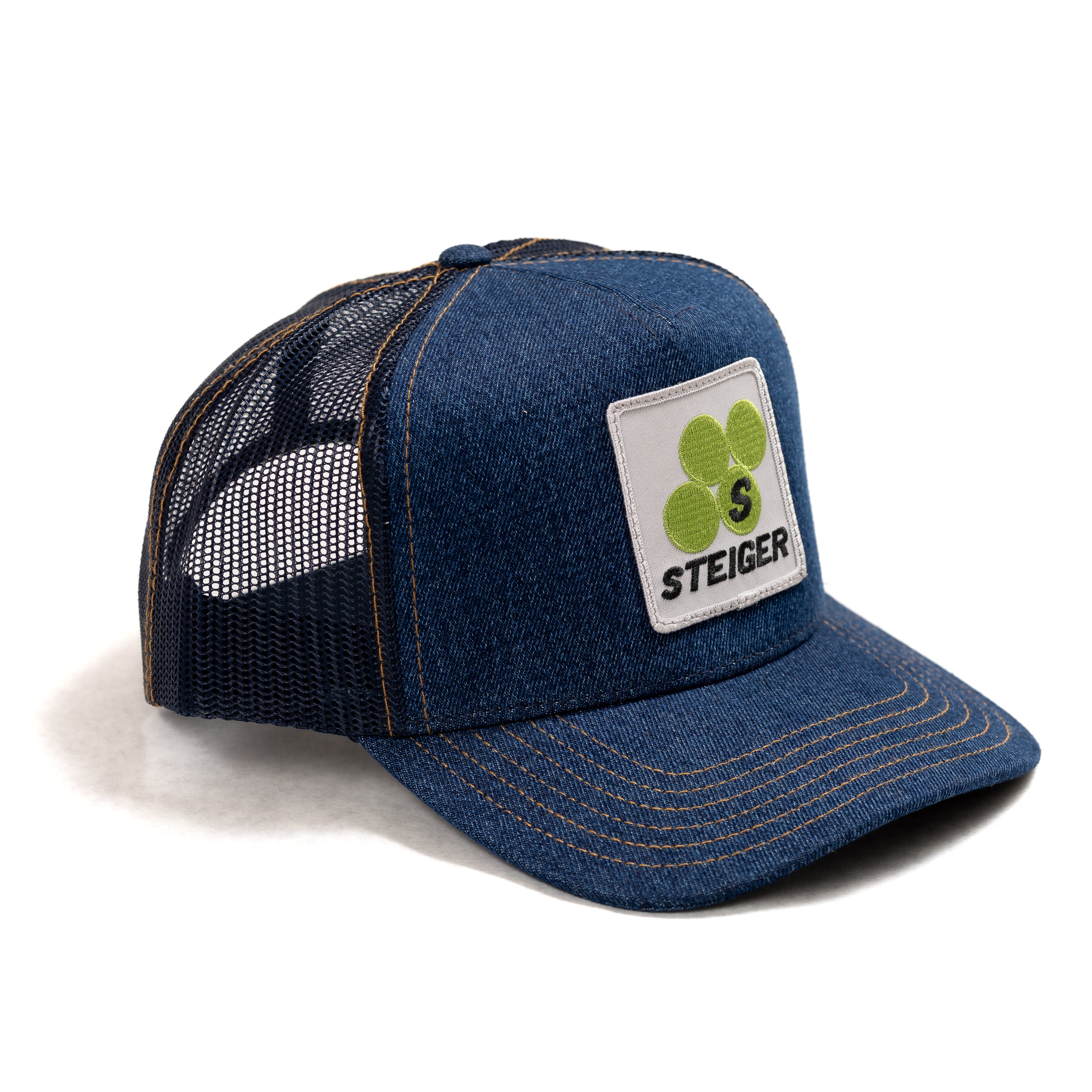 Steiger Logo Hat, Denim Mesh