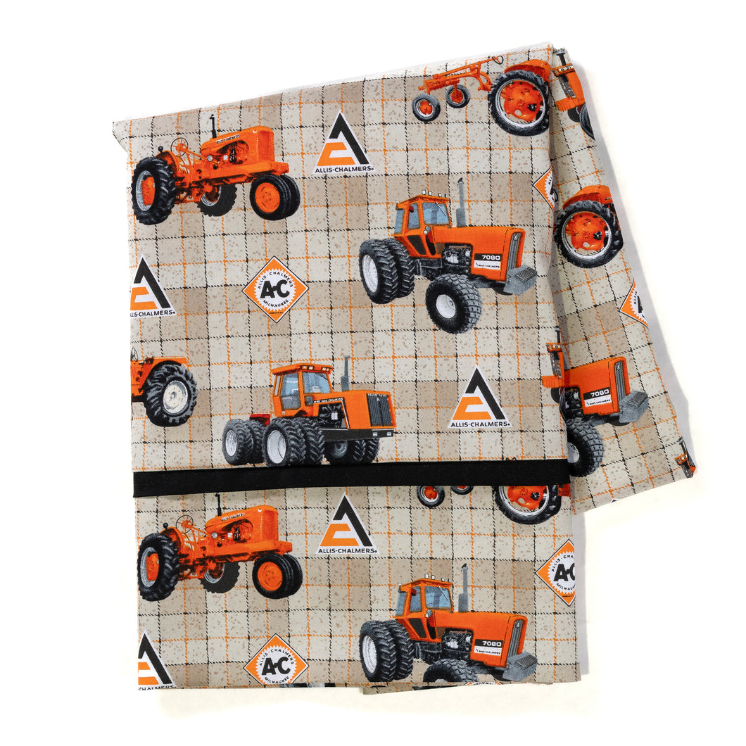 Allis Chalmers Tractors Pillow Case, Tan Plaid