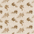 Farmall IH Tractor Fabric, Tractors with Plows Tone-on-Tone Print