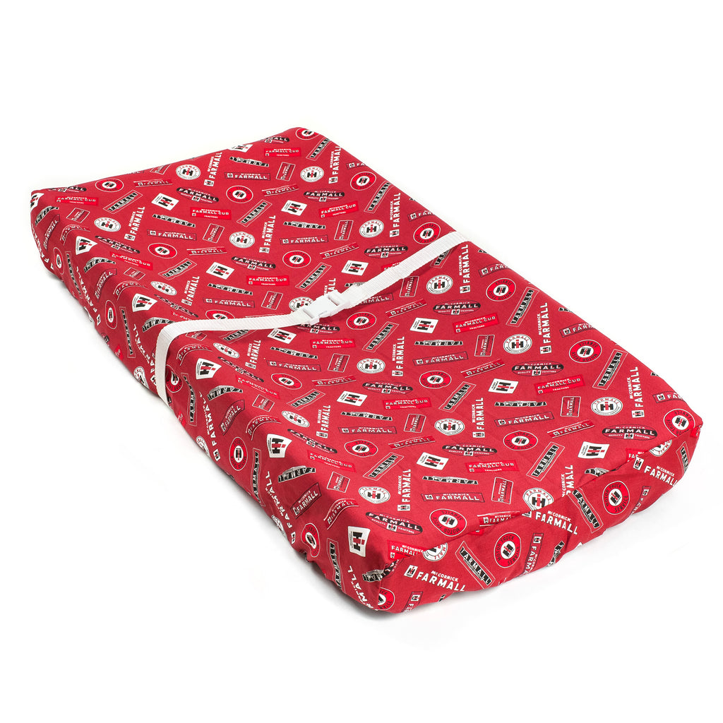 Farmall IH Changing Pad Cover, Red