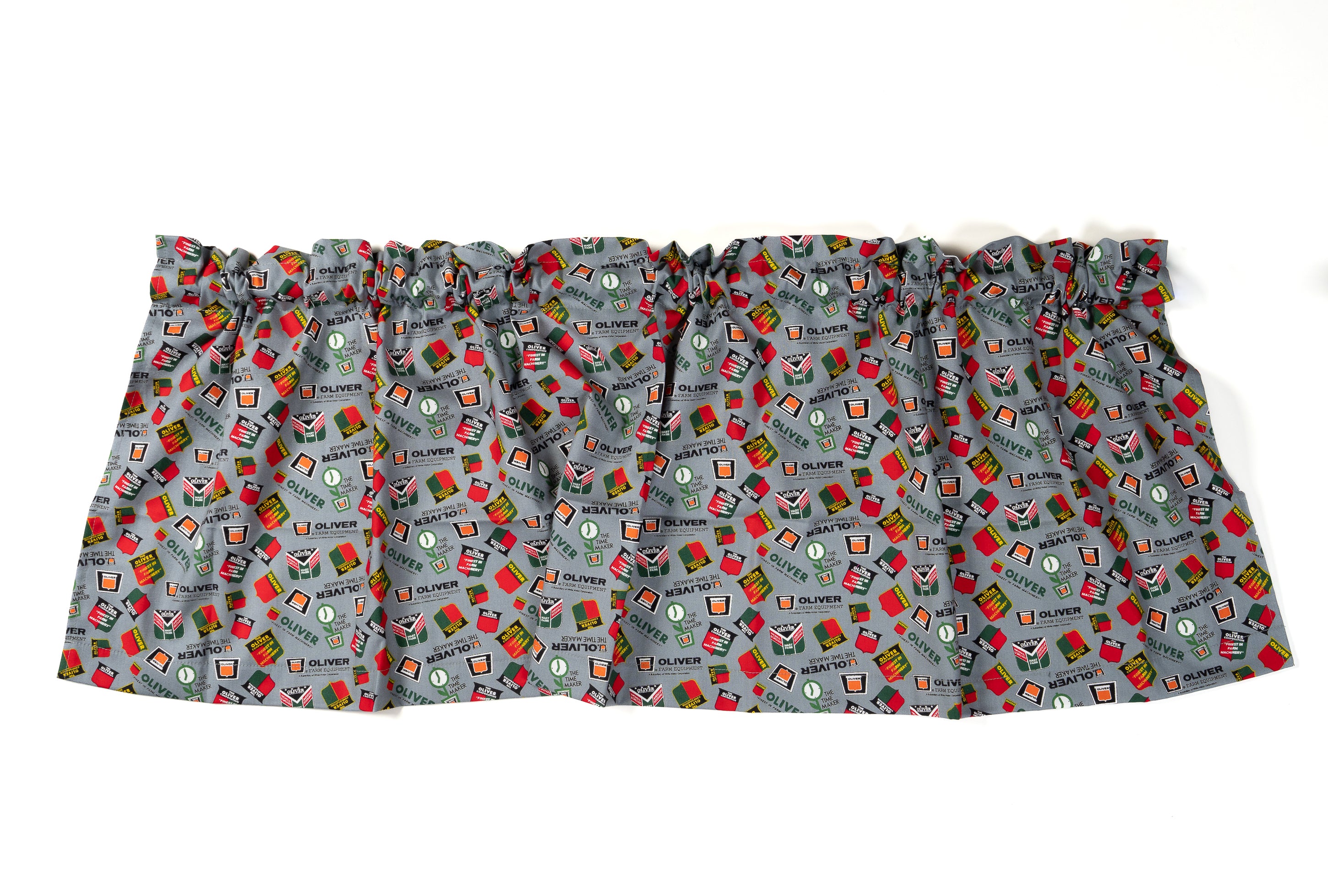 Oliver Logo Window Valance, Gray