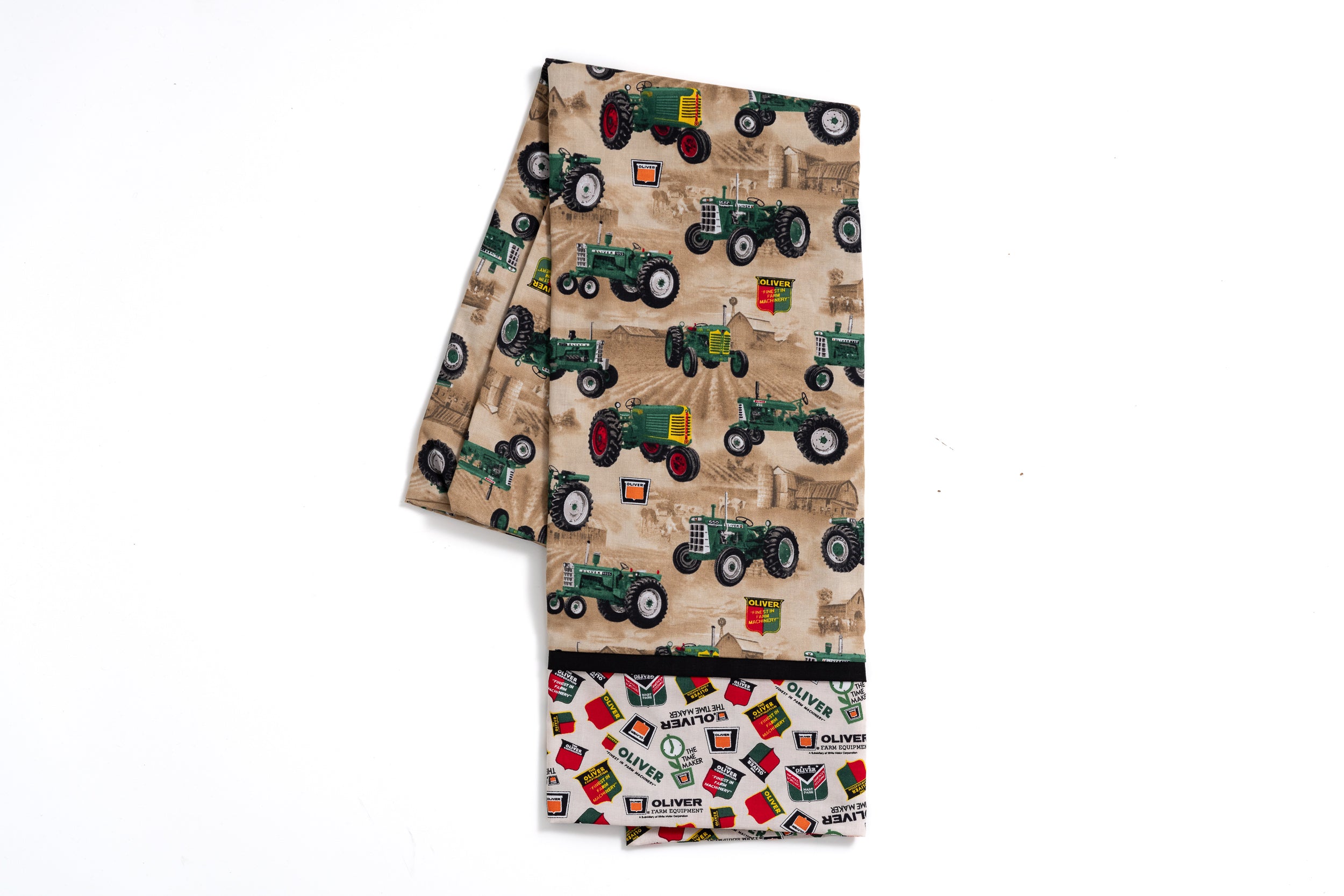 Oliver Tractor and Logo Pillowcase, Tan