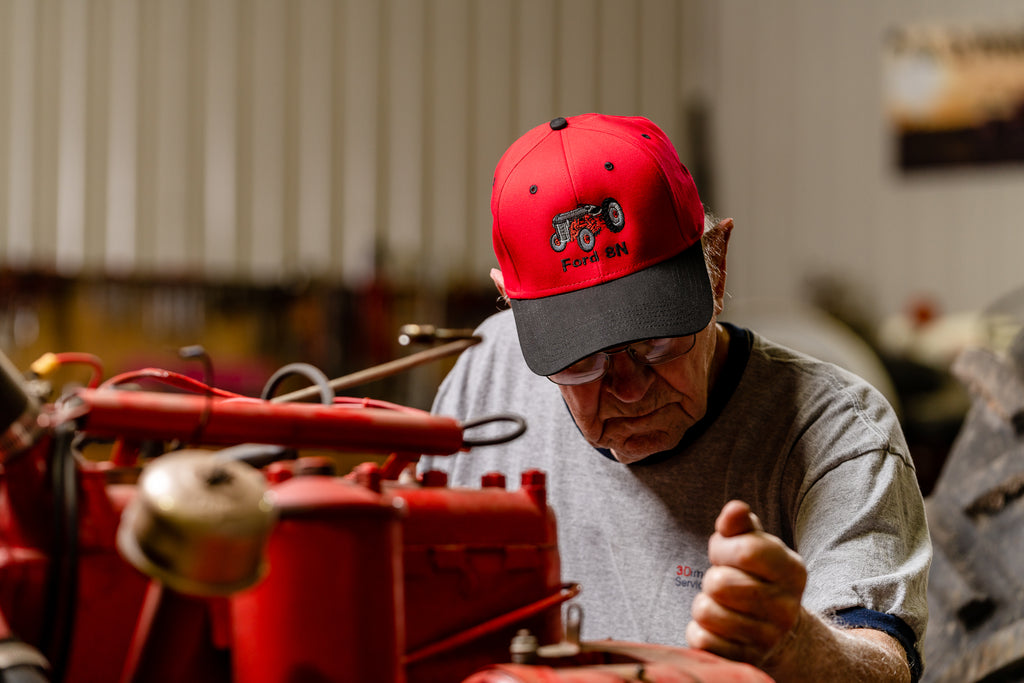 Ford 8N Hat, Red and Black