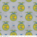 FFA Fabric, Medallions, Gray