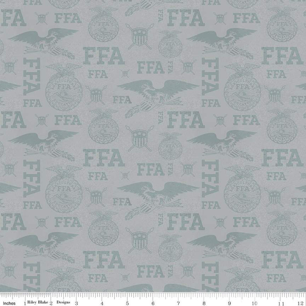 FFA Fabric, Tonal Logos, Gray