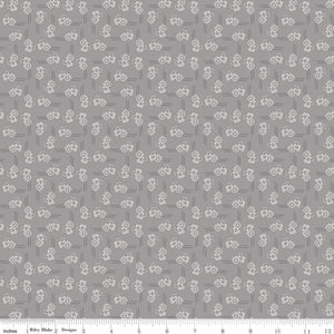 Farm Girl Vintage Fabric Collection, Tractors and Tracks, Gray