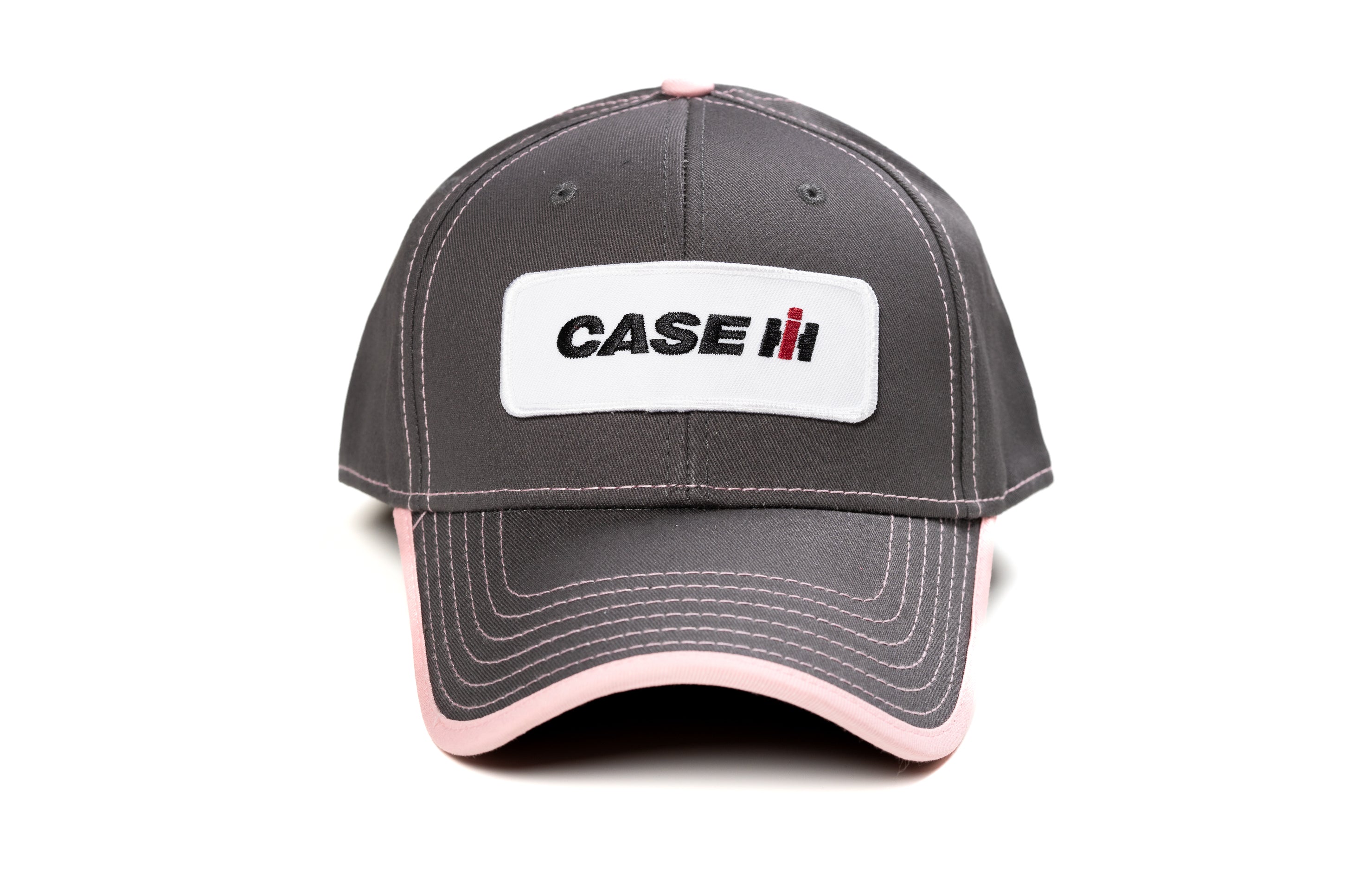 CaseIH Logo Hat, Gray with Pink Accents