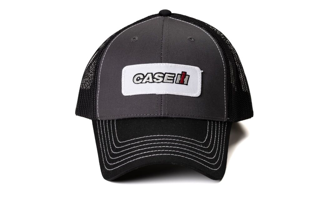 CaseIH Logo Hat, Gray with Black Mesh Back