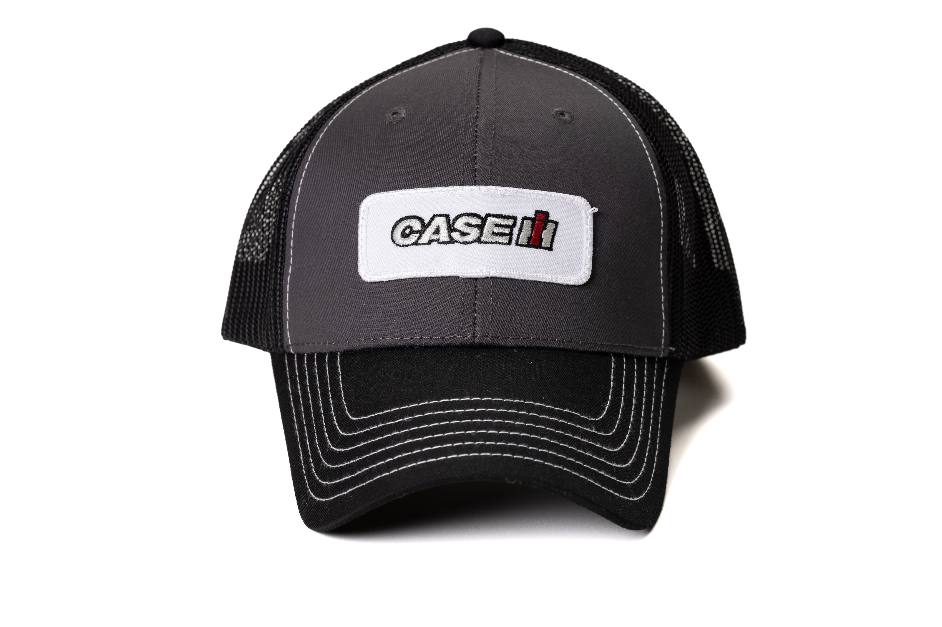 CaseIH Logo Hat, Gray with Black Mesh Back