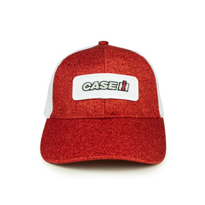 CaseIH Logo Hat, Red Glitter