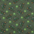 John Deere Tractor Toss Fabric, Dark Green