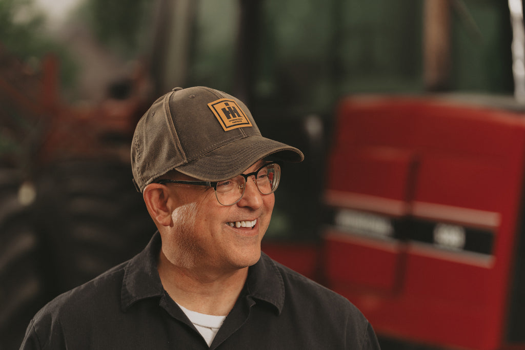 IH Leather Emblem Hat, Oil Distressed