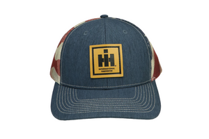 International Harvester IH Logo Hat, Old Glory Flag Mesh