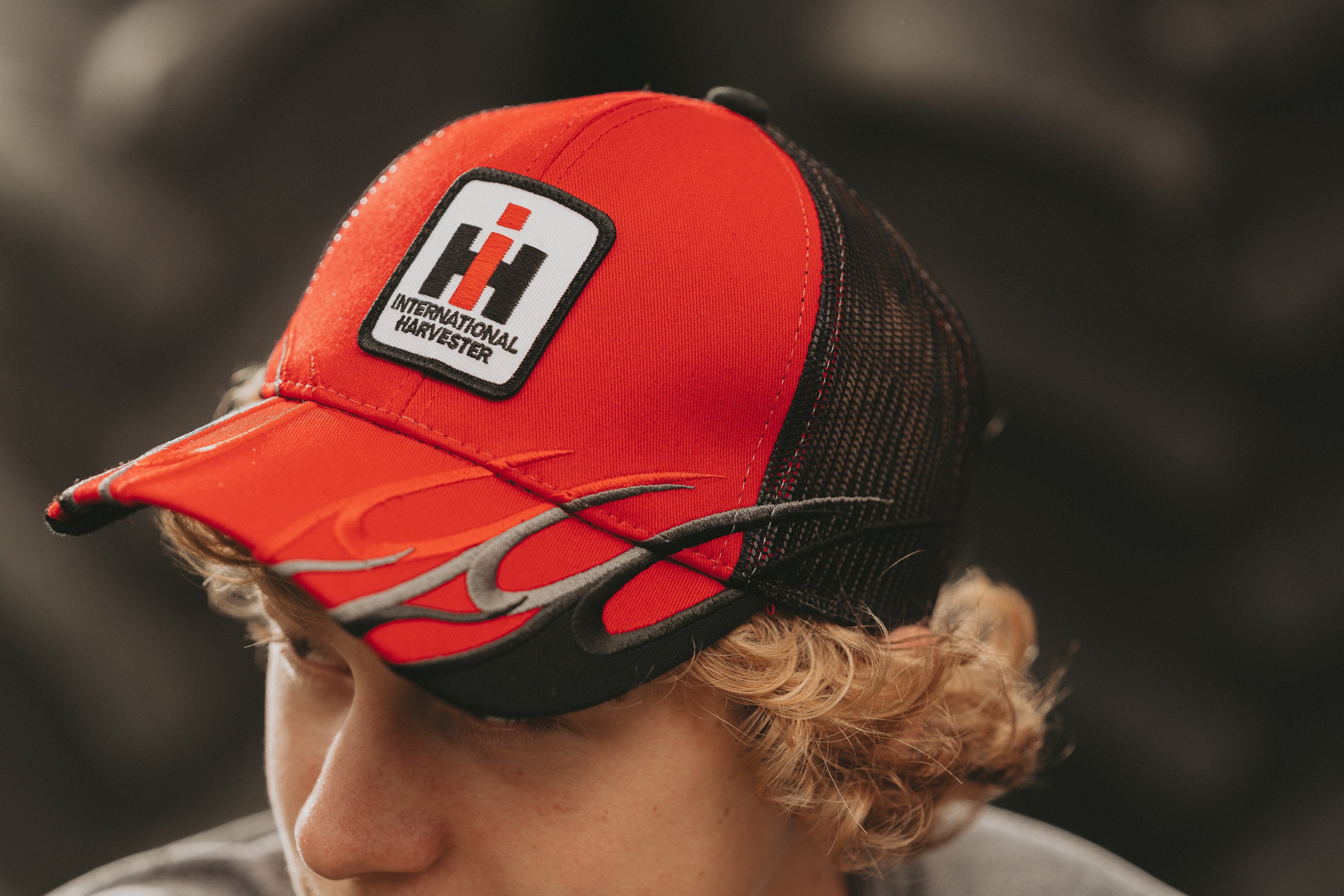IH Hat, red flame
