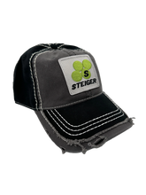 Load image into Gallery viewer, Steiger Logo Hat, Gray and Black Distressed