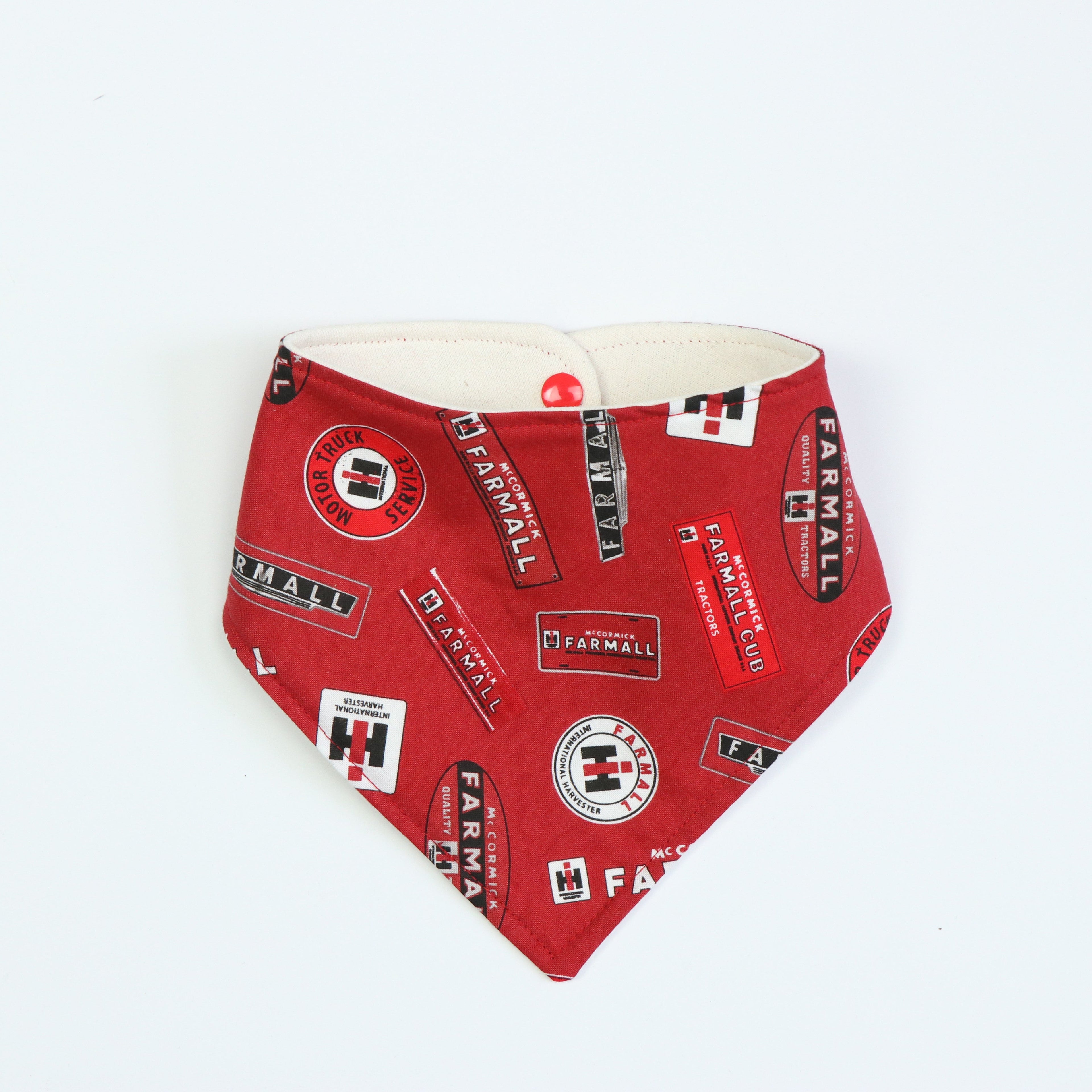 IH Farmall Tractor Bandanna Bib, Red