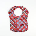 Farmall Tractor Baby Bib, Red/White/Blue Plaid