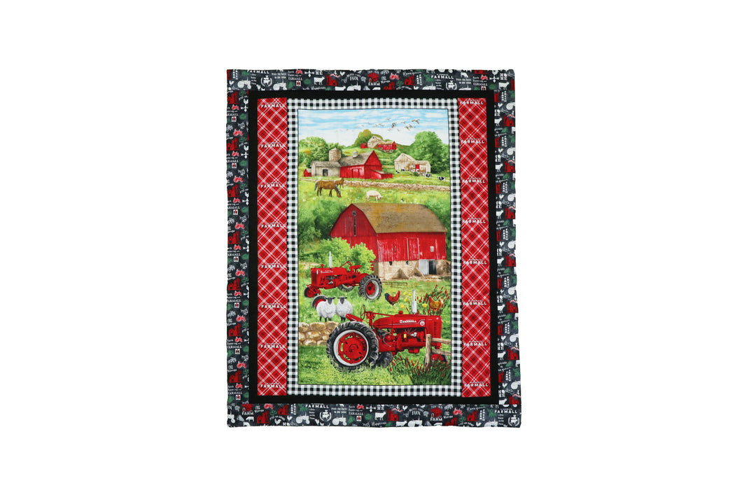 Farmall Tractor Baby Quilt, Farmall Cub and M Tractors