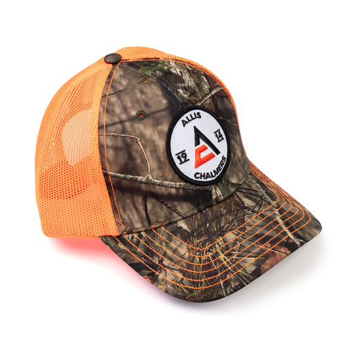 Allis Chalmers Hat, 1914 Logo, Mossy Oak Camouflage Mesh