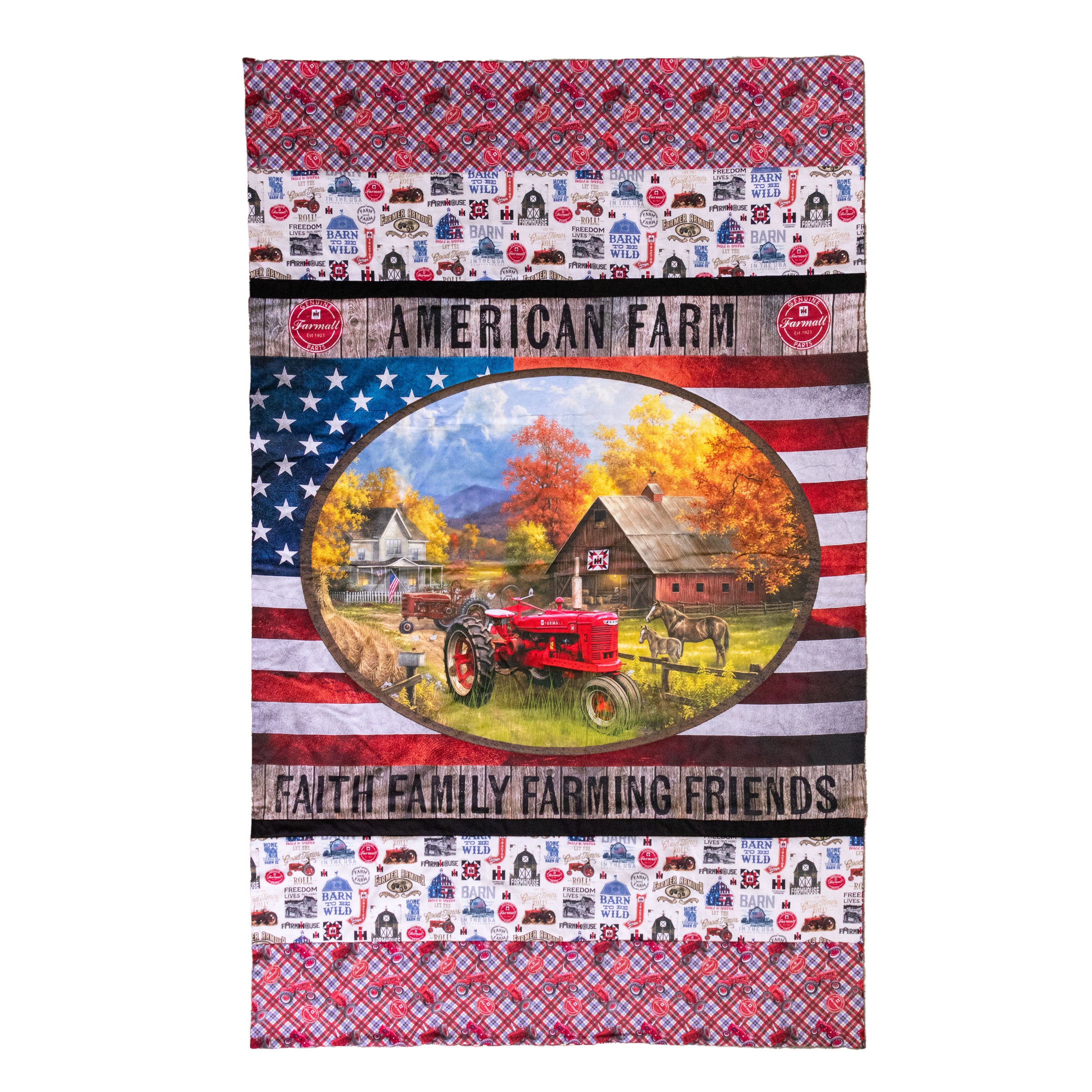 Farmall Tractor Lap Quilt, American Farm Design