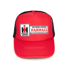 Load image into Gallery viewer, Farmall IH Logo Hat, Red with Black Mesh Back