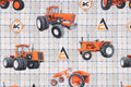 Allis Chalmers Tractor Toss Fabric, Cotton, Gray
