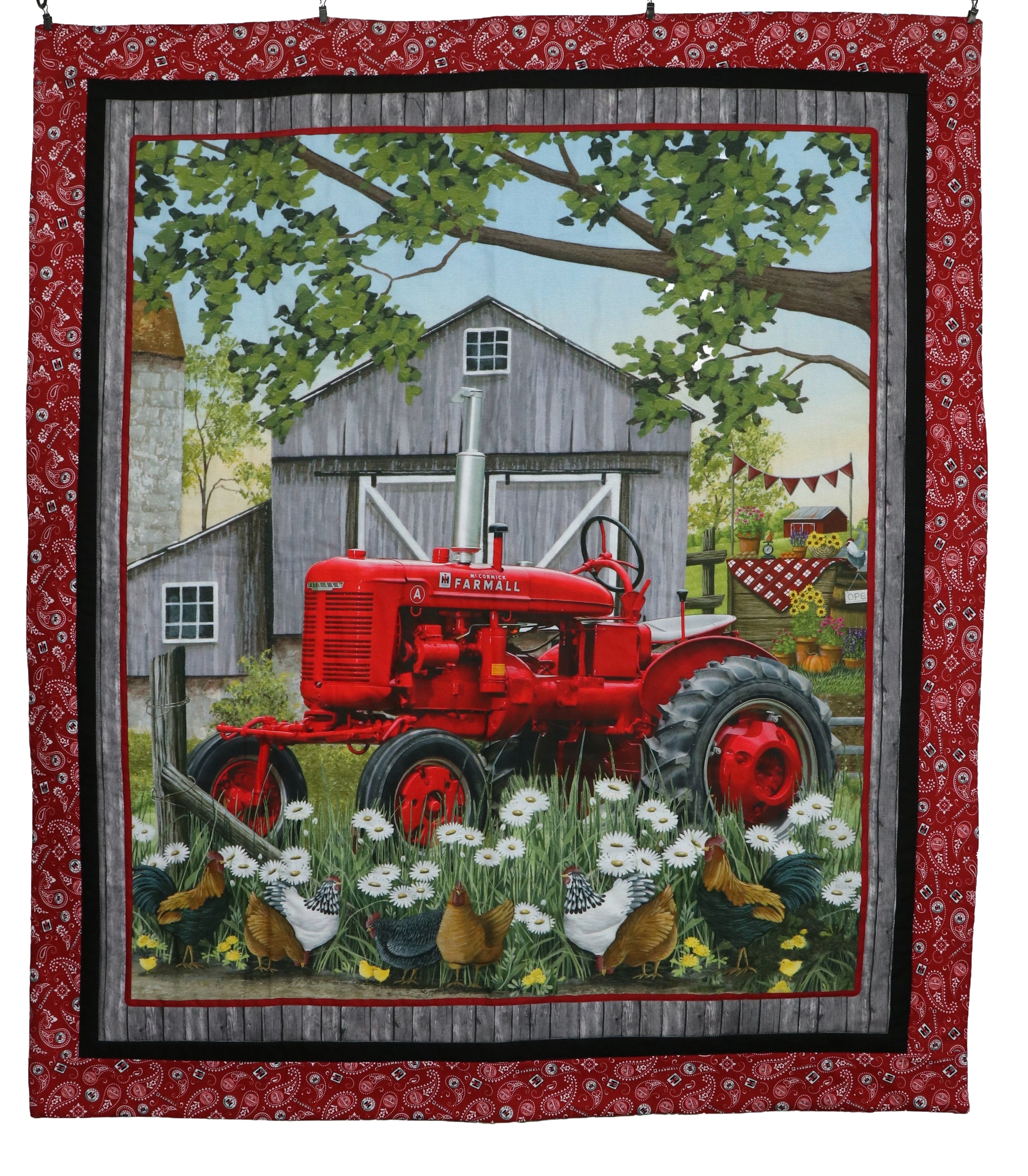 Farmall C Tractor Baby Quilt or Wall Hanging
