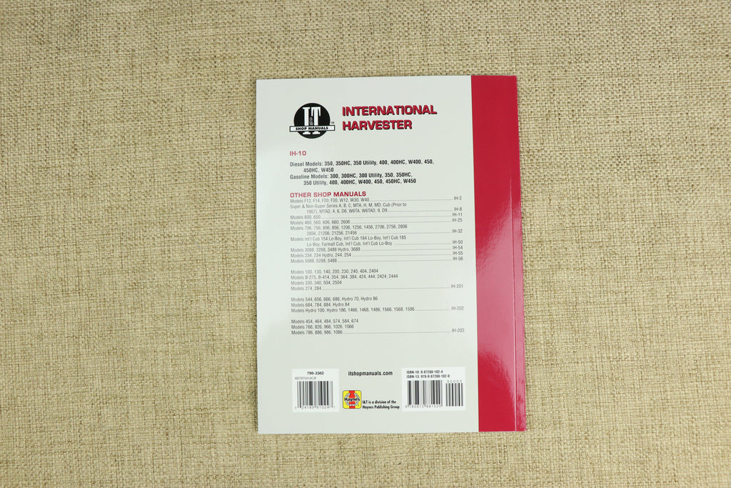 International Harvester Shop Service Manual